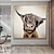 billiga Djurmålningar-handgjord oljemålning canvas väggkonst dekoration modern söt djurjak för heminredning rullad ramlös osträckt målning