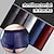 cheap Men&#039;s Boxers Underwear-Men&#039;s 4 Pack Underwear Basic Panties Boxers Underwear Mesh Basic Polyester Antibacterial Leak Proof Pure Color Mid Waist Light Blue Black