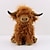billige Gaver-highland cow plysj leketøy, 27 cm/11&#039;&#039;, søt highland cattle myk utstoppet dukke, ku plysjpute for barn og fans julegave
