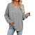 cheap Hoodies &amp; Sweatshirts-Women&#039;s T shirt Tee Black Wine Green Button Plain Daily Weekend Long Sleeve Round Neck Basic Regular S