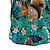 billiga hawaiianska lapelskjortor för män-Herr Skjorta Hawaii skjorta Grafiska tryck Ekorre Löv Nedvikt Blå Gata Ledigt Kort ärm Mönster Button-Down Kläder Tropisk Mode Hawaiisk Designer