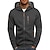 cheap Basic Hoodie Sweatshirts-Men&#039;s Hoodie Jacket Full Zip Hoodie Jacket Sweat Jacket Black White Wine Navy Blue Royal Blue Hooded Solid Color Zipper Casual Fleece Cool Casual Big and Tall Winter Spring &amp;  Fall Clothing Apparel