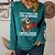 cheap Hoodies &amp; Sweatshirts-Women&#039;s Sweatshirt Pullover Basic White Red Green Graphic Street Long Sleeve V Neck