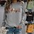 cheap Hoodies &amp; Sweatshirts-Women&#039;s Sweatshirt Pullover Basic Black White Yellow Graphic Street Long Sleeve Round Neck Cotton