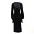 economico Vestiti-Punk &amp; Gotico Costume Sexy Vestito Costume Cosplay Abiti con spacco Manica a Campana Morticia Addams Costume Per donna Fantasia Halloween Carnevale Mascherata Festa / Sera Club Adulti Vestito
