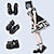 voordelige Lolita-schoeisel-Dames Schoenen Ronde neus Mary Jane-schoenen Punk Punk &amp; Gothic Blokhak Schoenen Lolita Zwart PU-nahka