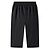 baratos shorts ativos masculinos-Homens calções atléticos Calças Cropped Shorts casuais Calças Capri Com Cordão Cintura elástica Tecido Secagem Rápida Comprimento da panturrilha Ao ar livre Para Noite Moda Roupa de rua Preto Azul
