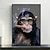 voordelige Dierenprints-muurkunst canvas aap roken een sigaar schilderijen aan de muur kunst posters en prints dieren nordic foto&#039;s wanddecoratie voor thuis zonder lijst schilderij kern