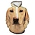 cheap Everyday Cosplay Anime Hoodies &amp; T-Shirts-Animal Dog Puppy Hoodie Anime Front Pocket Graphic Hoodie For Men&#039;s Women&#039;s Unisex Adults&#039; 3D Print 100% Polyester
