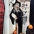 abordables Costumes vintage et anciens-Punk et gothique Déguisement Sexy Robe Costume de Cosplay Robes Fendues Morticia Addams Femme Halloween Fête / Soirée Soirée Robe