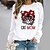 cheap Hoodies &amp; Sweatshirts-Women&#039;s Sweatshirt Pullover Basic White Wine Red Cat Street Long Sleeve Round Neck