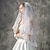 זול הינומות חתונה-שתי שכבות מסוגנן / סגנון ארופאי הינומות חתונה צעיפי מרפק עם נצנצים / שכבות טול