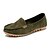 abordables Chaussures sans lacet et mocassins femme-Femme Slip-Ons Chaussures de confort Extérieur du quotidien Talon Plat Bout rond basique Casual Marche Cuir Nubuck Mocassins Couleur Pleine Noir Jaune Vert