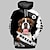 billige nyhed sjove hættetrøjer &amp; t-shirts-Dyr Hund Hattetrøje Tegneserie Manga Anime 3D Frontlomme Grafisk Til Par Herre Dame Voksne 3D-udskrivning