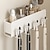 cheap Toothbrush Holder-White Toothbrush Rack Bathroom Toilet Non Perforated Wall Mounted Electric Mouthwash Cup Brush Cup Wall Mounted Space Aluminum Storage Rack