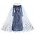 cheap Movie &amp; TV Theme Costumes-Frozen Fairytale Princess Elsa Flower Girl Dress Vacation Dress Theme Party Costume Girls&#039; Movie Cosplay Halloween Blue Blue (With Accessories) Dress Carnival Masquerade World Book Day Costumes