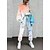 cheap Women&#039;s Two Piece Sets-Women&#039;s Sweatshirt Tracksuit Pants Sets Tie Dye Drawstring Print Going out Casual Daily Streetwear Cinched Long Sleeve Crew Neck White Fall &amp; Winter