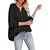 cheap Hoodies &amp; Sweatshirts-Women&#039;s T shirt Tee Black Wine Green Button Plain Daily Weekend Long Sleeve Round Neck Basic Regular S