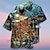 tanie męskie koszule obozowe-Męskie Koszula Koszula hawajska Czaszka Syrena Wzory graficzne Piracki Wieczorne Granatowy Niebieski Codzienny Hawajskie Krótki rękaw Nadruk Przycisk w dół Odzież Tropikalny Moda Hawajskie Hipisowskie