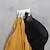 cheap Robe Hooks-Wall Hooks Self-adhesive Robe Hooks Bathroom 304 Stainless Steel Hook Kitchen Bathroom Hook Punch Free Single Hook Door Rear Metal Coat Hook