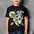Недорогие 3d футболки мальчика-Дети Мальчики Футболка С короткими рукавами Динозавр 3D печать Графика Животное Черный Дети Верхушки Лето Активный Круто Симпатичные Стиль Школа На каждый день 3-12 лет