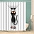 זול מקלחת וילונות Top Sale-וילון מקלחת לחתול, וילונות מקלחת לאמבטיה, הדפסת תלת מימד רחיץ בד עמיד למים בד צמח עלה וילון מקלחת עם 12 ווים