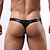cheap Men&#039;s Exotic Underwear-Men&#039;s 1 PC G-string Underwear PU Spandex Pure Color Low Waist Black