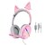 olcso Headsetek videójátékokhoz-akz-d52 vezetékes fejhallgató macskafül bluetooth fülhallgató rgb sztereó basszus sisak gyerekek lány ajándék fülhallgató pc telefontok fejhallgató játékos mikrofonnal