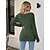 cheap Blouses &amp; Shirts-Women&#039;s Shirt Blouse claret ArmyGreen Black Plain Casual Long Sleeve Square Neck Basic Regular S