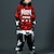 cheap Sets-2 Pieces Kids Boys Tracksuits Outfit Graphic Letter Long Sleeve Set Daily Winter Fall 7-13 Years Red