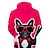 billige Cosplay-anime t-shirts og hættetrøjer til hverdagsbrug-Dyr Bulldog Solbriller Hattetrøje Tegneserie Manga Anime 3D Grafisk Til Par Herre Dame Voksne 3D-udskrivning