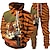 preiswerte Anime-Trainingsanzug-Set-Tier Tiger Hosen Austattungen Kapuzenshirt Anime 3D Vordertasche Grafik Für Paar Herren Damen Erwachsene 3D-Druck