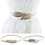 abordables Cinturones de mujer-Mujer Cinturón Fino Nailon Cubo de metal Decoración de hojas Clásico Boda Fiesta Plata Hojas doradas 2# Plata 2 # hojas Dorado