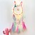 cheap Dreamcatcher-Rabbit Dream Catcher Handmade Gift with Colorful Feather Hook Flower Wind Chime Ornament Wall Hanging Decor Art Boho Style 19x62cm/7.48&#039;&#039;x24.4&#039;&#039;