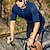 baratos Camisolas masculinas-21Grams Homens Camisa para Ciclismo Manga Curta Moto Blusas com 3 bolsos traseiros Ciclismo de Montanha Ciclismo de Estrada Respirável Pavio Humido Secagem Rápida Tiras Refletoras Verde Floresta
