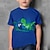 Недорогие Футболки и рубашки-Дети Мальчики Футболка С короткими рукавами Динозавр 3D печать Графика Животное Черный Дети Верхушки Лето Активный Круто Симпатичные Стиль Школа На каждый день 3-12 лет