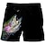 cheap Men&#039;s Board Shorts-Men&#039;s Board Shorts Swim Shorts Swim Trunks Summer Shorts Beach Shorts Pocket Drawstring Elastic Waist Graphic Prints Fish Comfort Quick Dry Outdoor Daily Going out Fashion Streetwear Black White