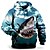 cheap Men&#039;s Plus Size Hoodies-Men&#039;s Plus Size Pullover Hoodie Sweatshirt Big and Tall Wolf Hooded Long Sleeve Spring &amp;  Fall Basic Fashion Streetwear Comfortable Work Daily Wear Tops