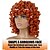 baratos Perucas de Carnaval-Perucas curtas de cabelo sintético afro encaracolado para mulheres negras soltas, fofas, na altura dos ombros, cabelo de aparência natural, perucas laranja, resistentes ao calor, perucas de