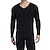 cheap Men&#039;s Pajamas-Men&#039;s Thermal Underwear Sleepwear Thermal Set 1 set Pure Color Stylish Casual Comfort Home Daily Polyester Comfort Warm V Neck Long Sleeve Fall Winter Black Wine