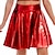 お買い得  ヒストリカル＆ビンテージコスチューム-メタリック セクシー 1980年代 光沢のあるラテックス特許 PUレザー フレアスカート 女性用 マスカレード パーティー プライドパレード プライド月間 スカート