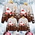 levne Topy-rodinný ošklivý vánoční mikina svetr Santa Claus los ležérní crewneck zelená černá modrá dlouhý rukáv rozkošné ladící outfity