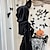voordelige Historische &amp; vintage kostuums-Punk &amp; Gothic Sexy kostuum Jurken Cosplay kostuum Jurken met split Morticia Addams Dames Halloween Feest / Uitgaan Club Kleding
