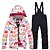cheap Men&#039;s Active Outerwear-ARCTIC QUEEN Boys Girls&#039; Ski Jacket with Bib Pants Ski Suit Outdoor Winter Thermal Warm Waterproof Windproof Breathable Detachable Hood Snow Suit Clothing Suit for Skiing Snowboarding Winter Sports