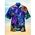 preiswerte Lagerhemden für Herren-Herren Lässiges Hemd Hawaiihemd Sommerhemd Camp-Shirt Grafik-Shirt Aloha-Shirt Totenkopf Motiv Hai Fische Umlegekragen A B C D E 3D-Druck Casual Ausgehen Kurze Ärmel 3D Bekleidung Hawaiianisch