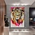 voordelige Schilderijen van dieren-handgemaakt olieverfschilderij canvas muurdecoratie moderne dieren leeuw voor interieur gerold frameloos ongerekt schilderij