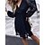 cheap Casual Dresses-Women&#039;s Casual Dress Lace Dress Mini Dress Black Pure Color Long Sleeve Winter Fall Spring Lace Fashion V Neck Loose Fit Daily 2022 S M L XL