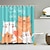 abordables Venta de cortinas de ducha-Cortina de ducha de gato, cortinas de ducha para baño, cortina de ducha de tela de hoja de planta de tela impermeable lavable con impresión 3d con 12 ganchos