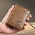 tanie etui na karty i etui-Portfel kangur męski portfel ze skóry pu z blokadą rfid z zamkiem błyskawicznym wielozadaniowa torebka na karty kredytowe wysokiej jakości