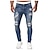 cheap Men&#039;s Pants-Men&#039;s Pants Trousers Jeans Trousers Ripped Jeans Solid Color Comfort Full Length Daily Sports Denim Streetwear Stylish Light Blue Micro-elastic